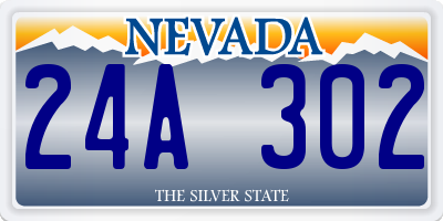 NV license plate 24A302