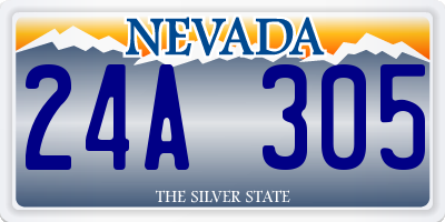 NV license plate 24A305