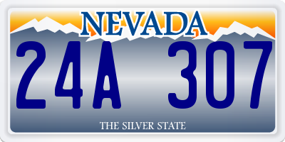 NV license plate 24A307