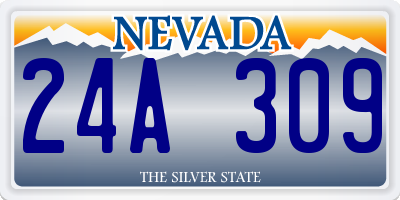 NV license plate 24A309