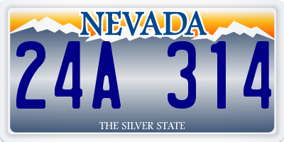 NV license plate 24A314