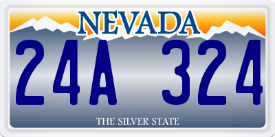 NV license plate 24A324