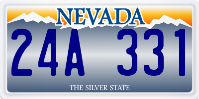 NV license plate 24A331