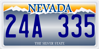 NV license plate 24A335