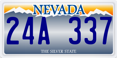 NV license plate 24A337