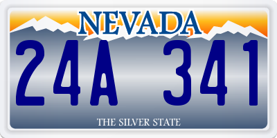 NV license plate 24A341