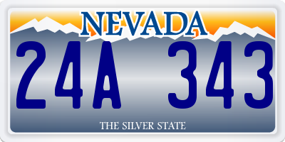 NV license plate 24A343