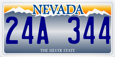 NV license plate 24A344