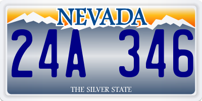 NV license plate 24A346
