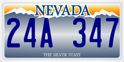 NV license plate 24A347