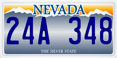 NV license plate 24A348