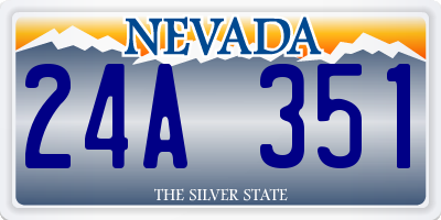 NV license plate 24A351