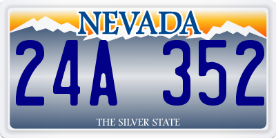 NV license plate 24A352