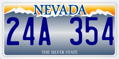 NV license plate 24A354