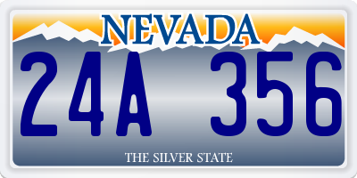 NV license plate 24A356