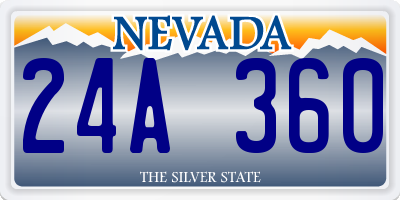 NV license plate 24A360