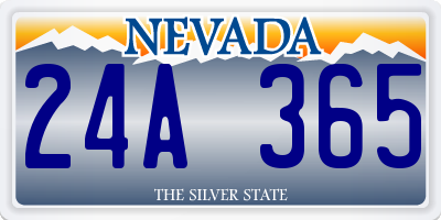 NV license plate 24A365