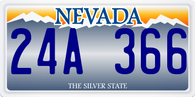 NV license plate 24A366