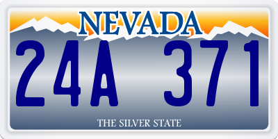 NV license plate 24A371