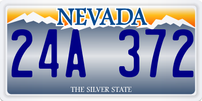 NV license plate 24A372