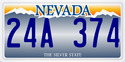 NV license plate 24A374