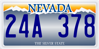 NV license plate 24A378