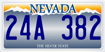 NV license plate 24A382