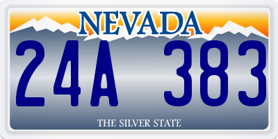 NV license plate 24A383