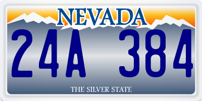NV license plate 24A384