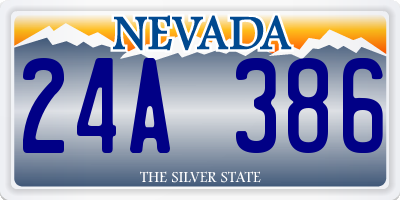 NV license plate 24A386