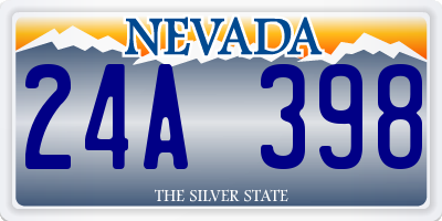 NV license plate 24A398