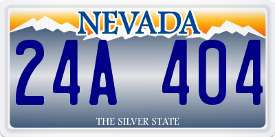 NV license plate 24A404