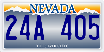 NV license plate 24A405