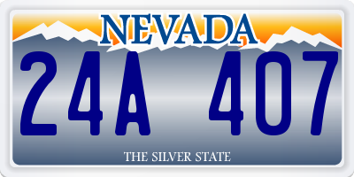 NV license plate 24A407