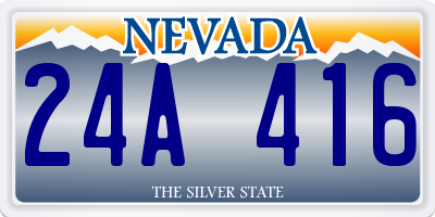 NV license plate 24A416