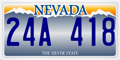 NV license plate 24A418