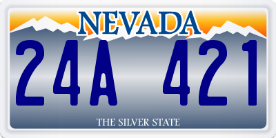 NV license plate 24A421