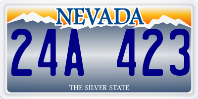 NV license plate 24A423