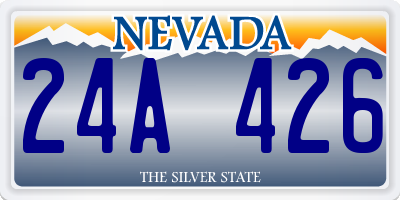 NV license plate 24A426