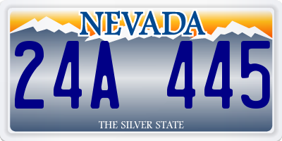 NV license plate 24A445