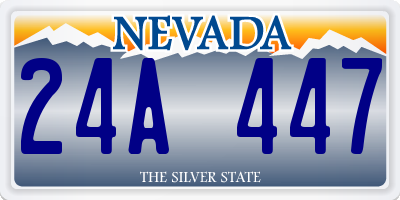 NV license plate 24A447