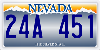 NV license plate 24A451