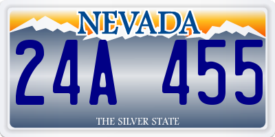 NV license plate 24A455