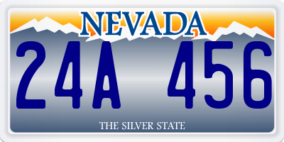 NV license plate 24A456