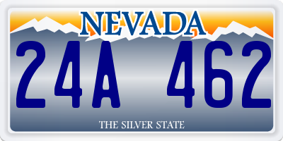 NV license plate 24A462