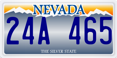 NV license plate 24A465