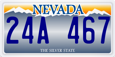 NV license plate 24A467