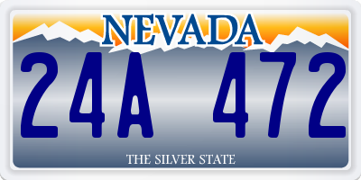 NV license plate 24A472