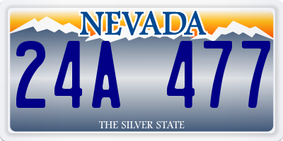 NV license plate 24A477