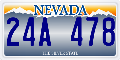NV license plate 24A478